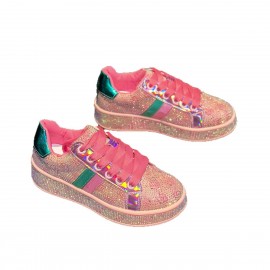 Women's Korean-Style Slip- Sneakers Suitable for - European Starry Sky Rhinestone Low-Top Round Toe Casual Shoes, Soft PVC & Cushioned Insole, Trendy Color Block for Parties, Daily Wear, Year-Round Outfits (Comfortable), Women Shoes