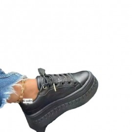 Summer New Large Size Women's Single Shoes European and American Round Toe Thick Sole Casual Versatile Adhesive Shoes Export Single Shoes, Women Shoes, Sneakers