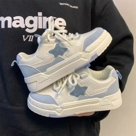 Women'S Lightweight Comfort Fit Sneakers - Elegant & Pink Pastel Round-Toe Mid-Top Design, Cushioned EVA Upper & Arch Support, PVC Lining, Synthetic Cover Sole - Casual Walking Shoes for Casual Attire, Gym, Shopping - Breathable Fabric Insole