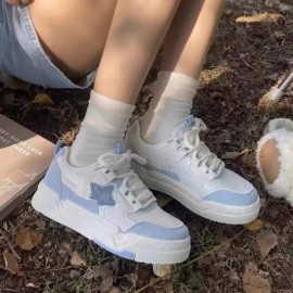 Women'S Lightweight Comfort Fit Sneakers - Elegant & Pink Pastel Round-Toe Mid-Top Design, Cushioned EVA Upper & Arch Support, PVC Lining, Synthetic Cover Sole - Casual Walking Shoes for Casual Attire, Gym, Shopping - Breathable Fabric Insole