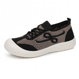 New Women'S Breathable Mesh Sneakers | Casual Low-Top Shoes, Versatile Fashion, Comfortable, Slip-on Closure, Solid Color Fabric Upper, Women Shoes
