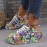 Women's Graffiti Print Low-Top Sneakers with Sole - Round Toe Lace-Up Casual Shoes, Urban Streetwear Style, & Outsole for All-Season Sports & Casual Attire - Comfortable Durable Graffarti Shoes for &