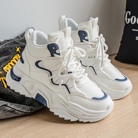 High Top Casual Shoes | New Versatile Fashion Men'S Shoes, Men'S Streetwear Sneakers, Winter Warm Fleece Lined Anti-Slip Shoes, Retro Chunky German Army Trainers, Outdoor Work Boots, Upper and Sole, Fabric Inner, Lace Closure