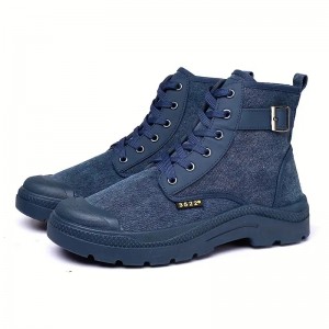Boots, Street Fashion Sneakers, Spring Autumn High Quality Anti-Slip Work Boots, Men's Casual High-Top Shoes, Lightweight Outdoor City Commuter Wear