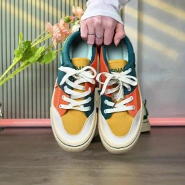 Men'S Shoes with a Comfortable And Breathable Canvas Design Featuring a Color-Block Style from Four Seasons Fashion