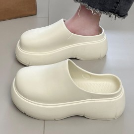 Women'S Heavy Duty EVA Slip-On Moccasin Style | Thick Non-Slip Sole, Solid Color (Brown/Black/White/Beige/Navy/Gray), Indoor/Outdoor Use with Arch Support and Ergonomic Design, Comfortable and Durable, Suitable for Elderly and Mobility-Impaired Indi