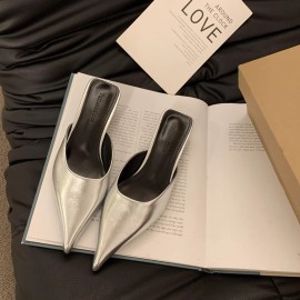 Women'S Low-Heeled Pointed-Toe Mules & Kitten Heels - PU Cover Upper, Irregular Heel with TPU Cushioned Insole & Arch Support, Round Toe Closure - Casual to Semi-Formal Shoes in, Pink, Brown, - Hand Washable Rubber Sole for All-Day