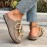 Women's Anti-Slip Arch Support Moccasin Style Shoes- Round Toe Winter Casual Boots, Beige Beaded Fabric Upper, Soft Fabric Inner Lining and PU Bottom, Brown/Beige/Red/Black/Yellow Beads, Suitable for Daily Wear, Hand Washable- Can Be Paired with Pant