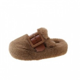 Women'S Winter Fuzzy Clogs | Platform Outdoor Slides Warm House Shoes Non-Slip Thick Sole faux fur Boots | Casual Style, Solid Color, Fabric Upper, Sole