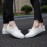 Men'S & Women'S Slip-On White Sneakers - Low-Top Round Toe Casual Dance Shoes with Soft Rubber Sole, Breathable Faux Upper & Arch Support