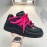 Men'S & Women'S Chunky Platform Sneakers - Korean Retro Style Wide Width Shoes with Thick EVA Sole, Low-Top Round Toe & Lace-Up Closure, /Pink Colorway - All-Match Casual Footwear for Spring/Fall, Versatile for Everyday & Statement Outfits