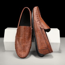 Men's & Unisex Summer Low-Top Sneakers - Breathable Upper & Soft PVC Sole Driving Moccasins, Lace-Up Casual Shoes Suitable for Hot Weather, Walking, Driving