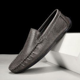 Men's & Unisex Summer Low-Top Sneakers - Breathable Upper & Soft PVC Sole Driving Moccasins, Lace-Up Casual Shoes Suitable for Hot Weather, Walking, Driving