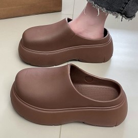 Women'S Heavy Duty EVA Slip-On Moccasin Style | Thick Non-Slip Sole, Solid Color (Brown/Black/White/Beige/Navy/Gray), Indoor/Outdoor Use with Arch Support and Ergonomic Design, Comfortable and Durable, Suitable for Elderly and Mobility-Impaired Indi