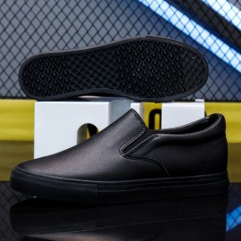 Slip-On Sneakers - Slip-On Closure, Synthetic Upper & Cushioned Rubber Sole - Minimalist White Shoes for Men, Women, Teens - Everyday, Formal, Dance - Easy Slip-On Design - Unisex Casual Shoes, Unisex Slipons, Everyday Footwear, Dance Footwear