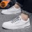 Winter Hot-Selling White Sneakers | Trendy Warm Thickened Padded, Low Top, Slip-On, Suitable for Both Men and Women