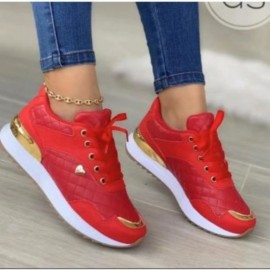 Women' Large Size Breathable Low-Top Sneakers - Size Sneakers with Cushioned PVC Sole, - Casual Walking & Sports Sneakers (Spring Summer New Color Block) | Hand Washable Fabric Upper &