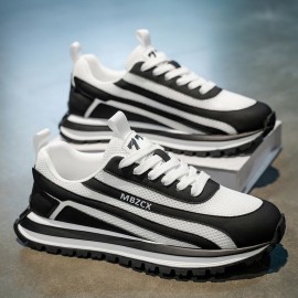 New Summer Men'S Shoes: Trendy, Breathable Mesh Sports Casual Footwear with Thick Soles for Dads