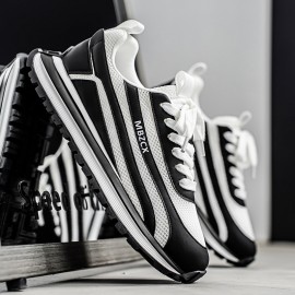 New Summer Men'S Shoes: Trendy, Breathable Mesh Sports Casual Footwear with Thick Soles for Dads