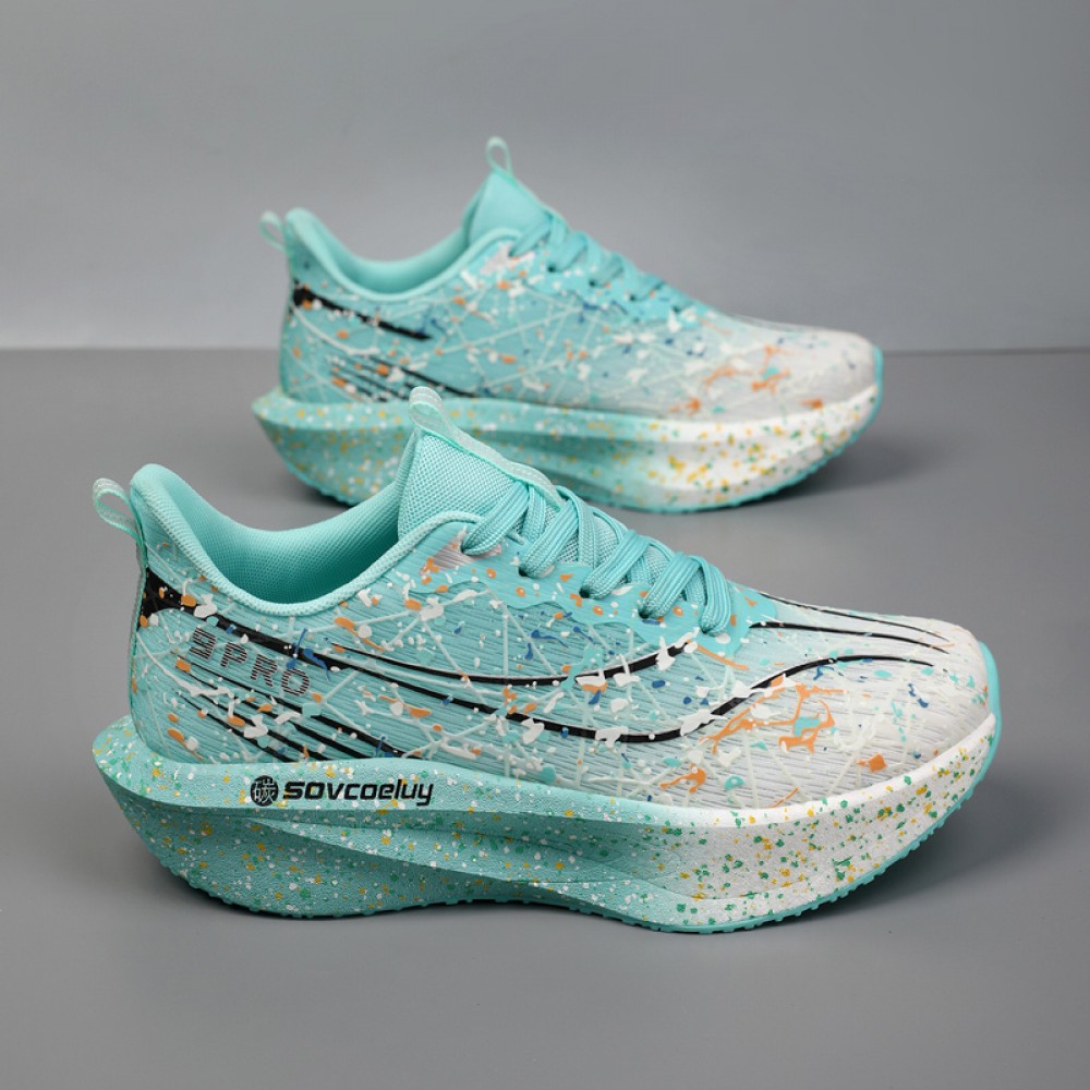 Unisex Ultra-light Professional Marathon Running Shoes | Carbon Plate Shock Absorption, Breathable Low-top Design, TPR Sole for All-season Training, Gym, Track and Field, and Daily Sports Occasions