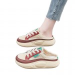 Half-Slip Women'S Shoes | Closed-Toe Backless Lazy Shoes Summer Women'S Sneakers | EVA Material, Solid Color, Platform Heel, Women Shoes