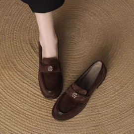 Women'S Korean Style Elegant Slip-On Loafers - Round Toe Flat Sole with Tassel Accent, Glossy EVA Cover Upper & Lining, All-Season Comfortable Casual & Formal Shoes, Hand Washable () - Versatile Everyday Loafers for Women