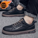 Winter Hot-Selling White Sneakers | Trendy Warm Thickened Padded, Low Top, Slip-On, Suitable for Both Men and Women